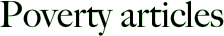 Poverty articles